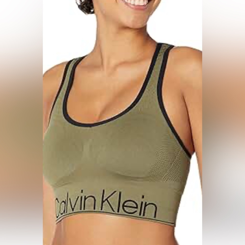 Calvin Klein Women's Khaki Sports Bra